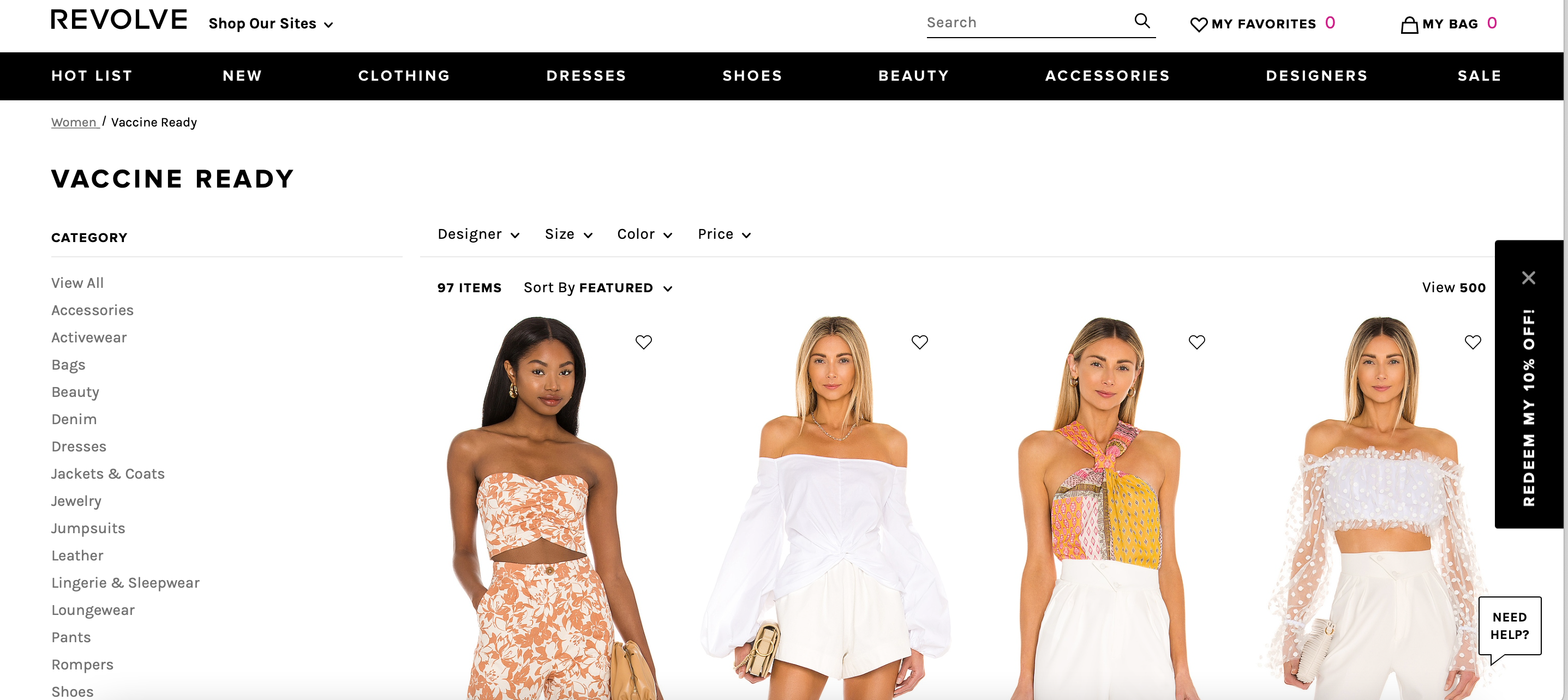 Revolve hot sale clothing website